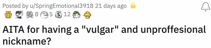 Here's why OP thinks they might be in the wrong