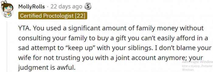 Trust has been destroyed.