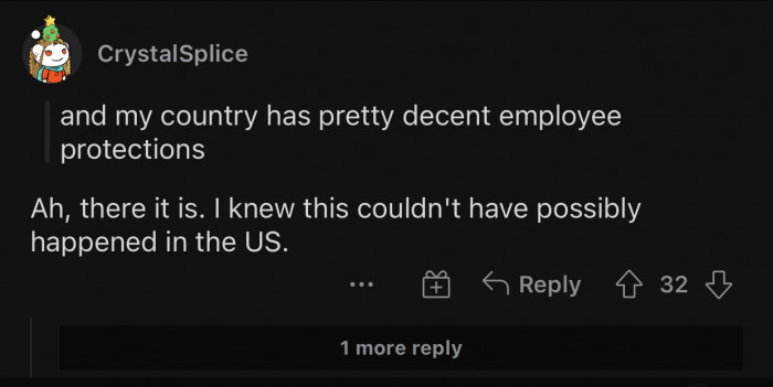 Employee protection in the US? No way.