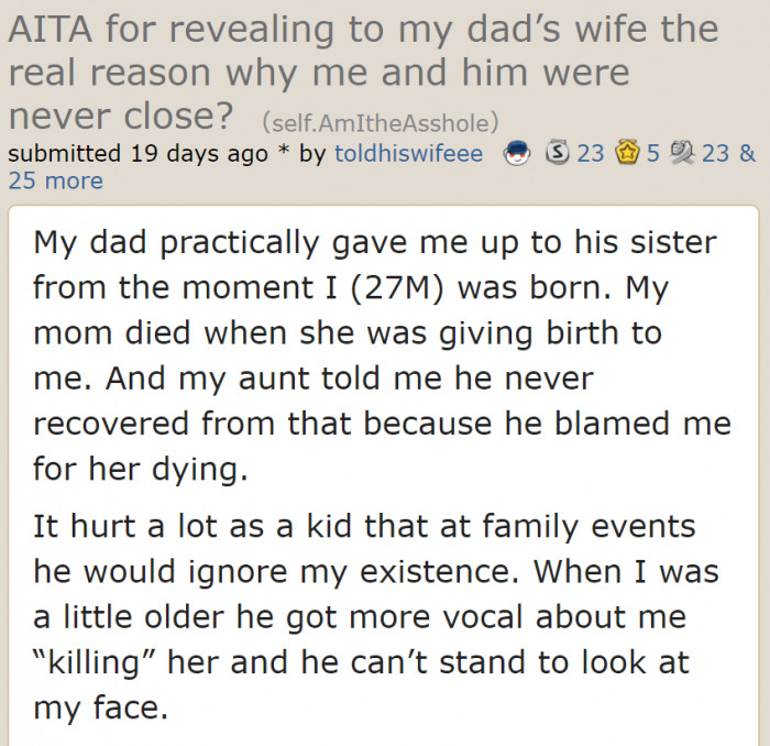 What the original poster's childhood looked like