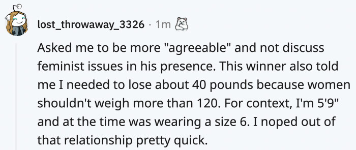 Congratulations on losing him instead!