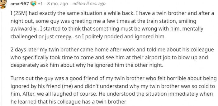 What an awkward situation!