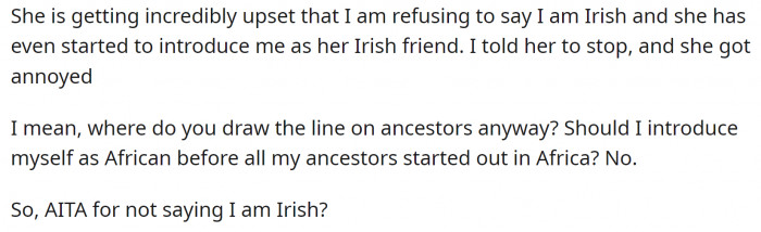 OP asks where you draw the line on ancestors: