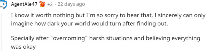 7. I'm so sorry to hear that