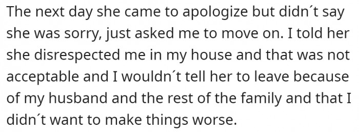 An apology without a sorry?