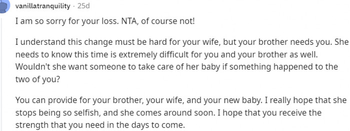 She should quit being selfish