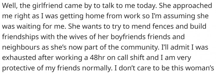 So, it was the new girlfriend’s turn to try to get dinner party invitations. OP gave her a piece of her mind 