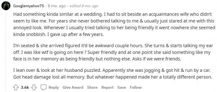 #2 The head damage made her change.