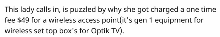 The suspicious activity was a charge for a subscription from the company OP was working for