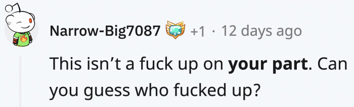 It certainly wasn't the doctor and definitely not the patient.