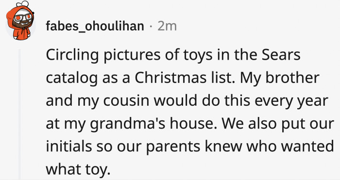 Time before Amazon wish lists.