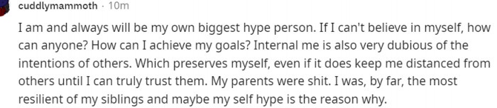 Be your own biggest hype person...