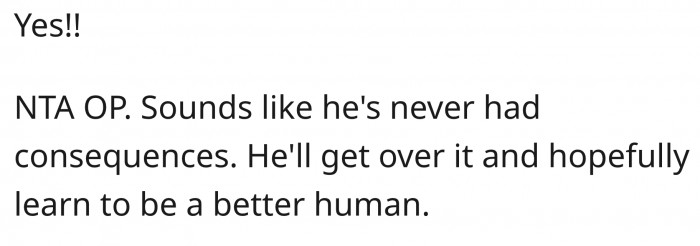 We also hope he becomes a better human!