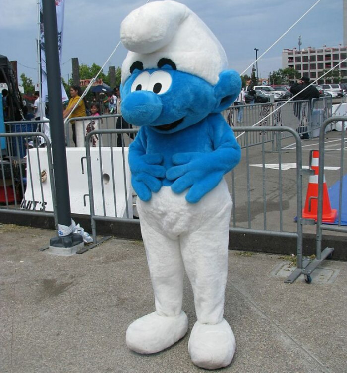 5. Painted myself blue like the smurfs. 