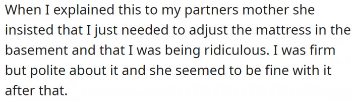 He already mentioned the hotel room to the mother.