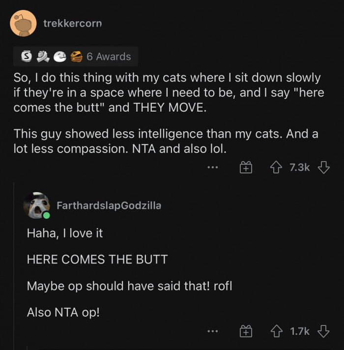 Even cats understand this basic rule.