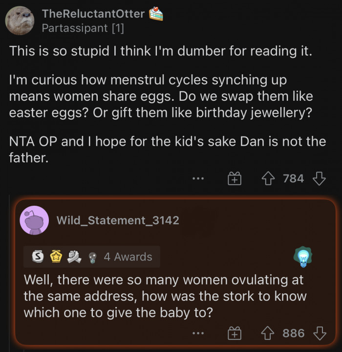 The stork just kind of guesses.