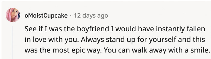 Standing up for yourself is attractive too