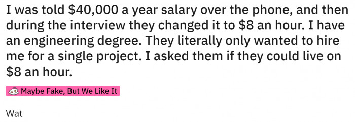 A summary of the situation