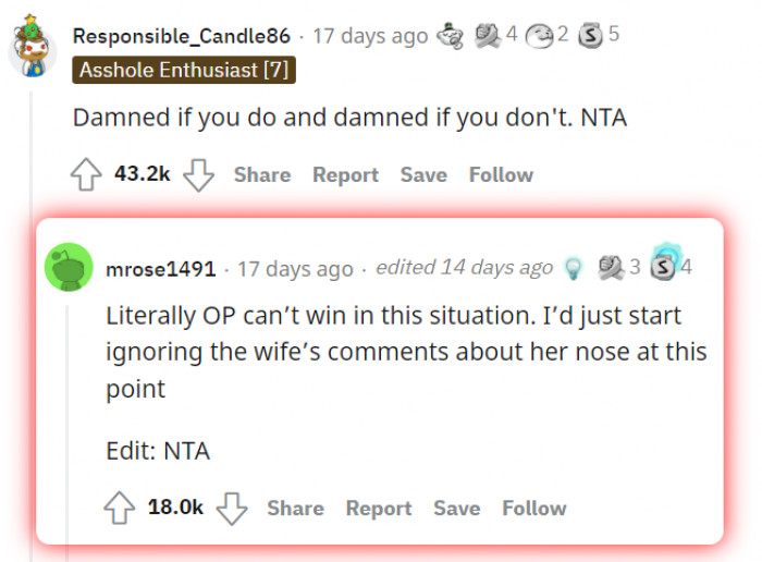 Yep, it seems like he can't win in this situation either way. Damned if you do and damned if you don't, indeed.