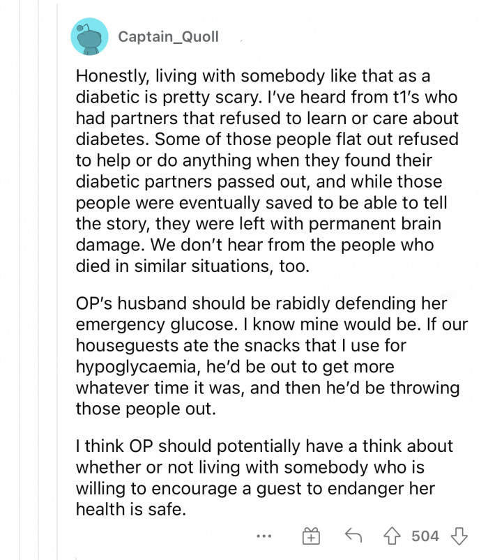 She’s literally endangering her health, and it’s kind of scary.