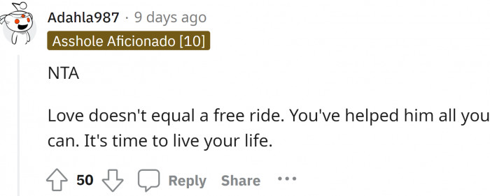 Love doesn't mean that the other person can take undue advantage of it!