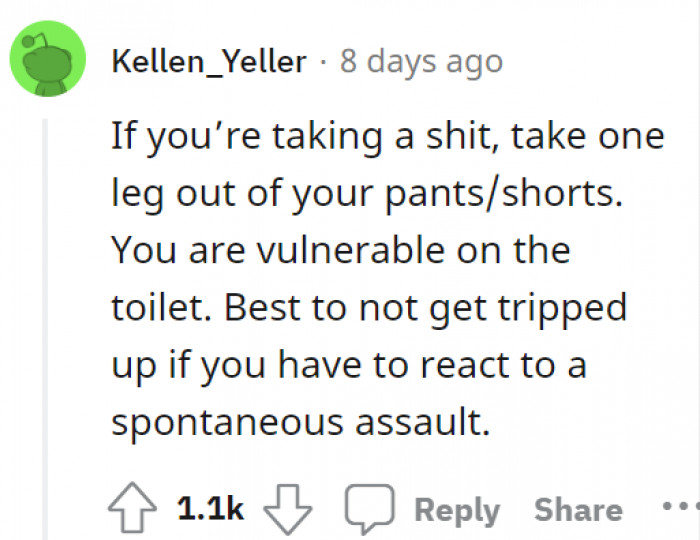 7. Taking a poo in prison also takes some skill.