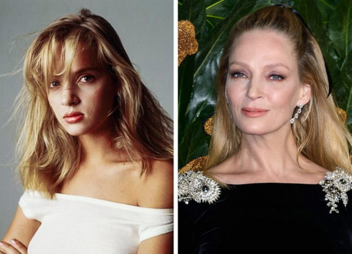 27. Uma Thurman's before and after