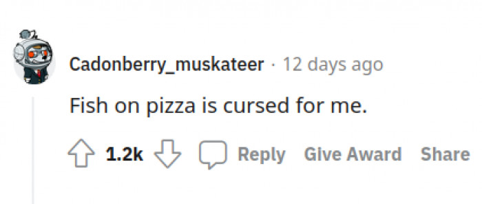 10. Fish on pizza