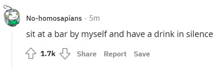 5. Have a drink in silence and actually enjoy it