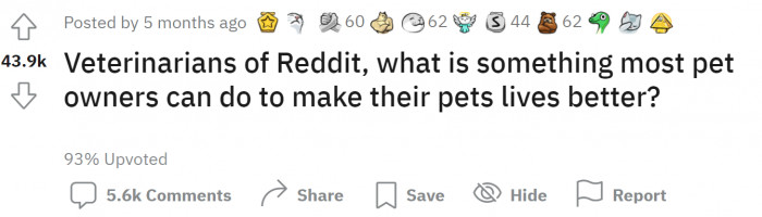 The post has gathered over 5000 comments and it became a ground for animal lovers and vets to share the tips they know to help all other pet owner out there.