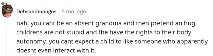 You can't expect a hug from a kid who doesn't even know you.