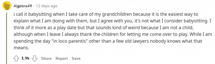 What was this guy thinking when he mentioned babysitting his own daughter?