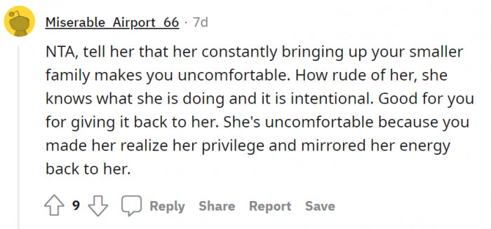 Maybe it was too much for her to look into the mirror