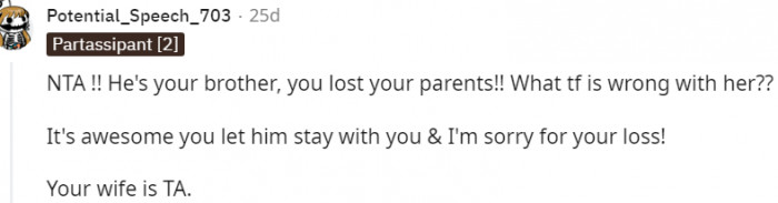 You're not TA, your wife is...