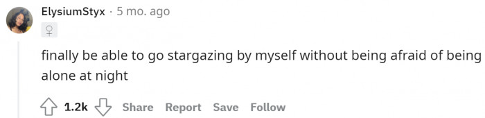 7. Go stargazing without the fear of being alone