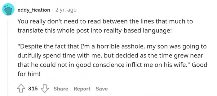 Read between the lines.