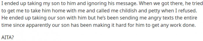 Ignored His Message and Took My Son to Him