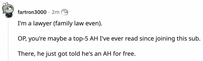 ... but a lawyer sealed the deal, free of charge!