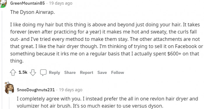 5. The Dyson Airwrap takes forever