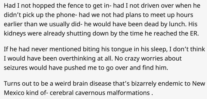 It turned out to be something that could lead to death