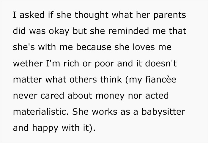 Now, this guy is quite logical and practical. If the boy's parents had put the girl in that situation, what would she have done?