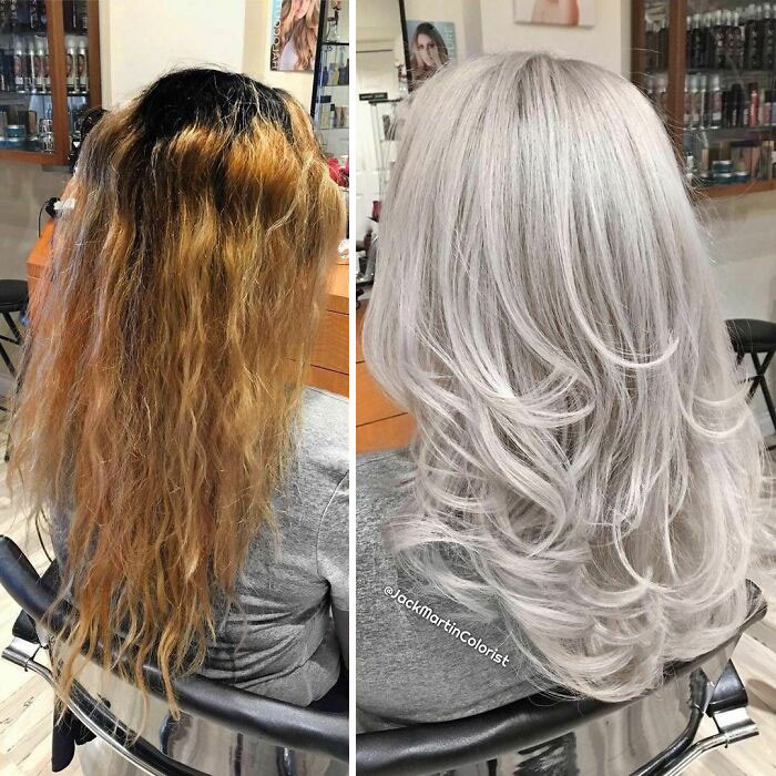 Cosmetologist Is Helping Women With Grey Hair Embrace It Instead Of  Covering It Up