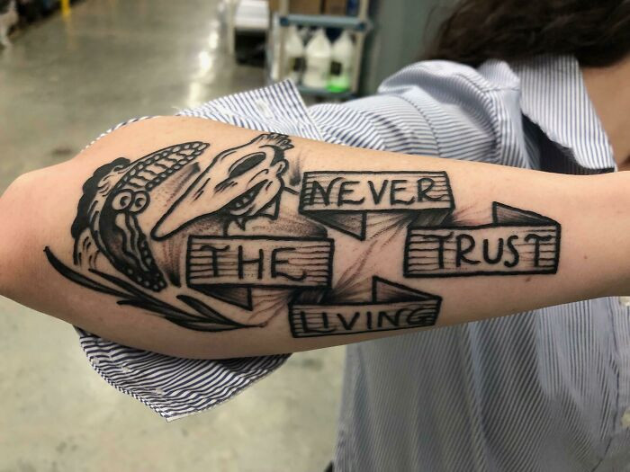 If someone shouldn't be trusted, it's probably the one who inked this.