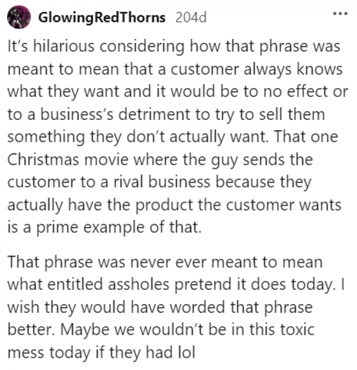 The Christmas movie mentioned is “Miracle on 34th Street.”