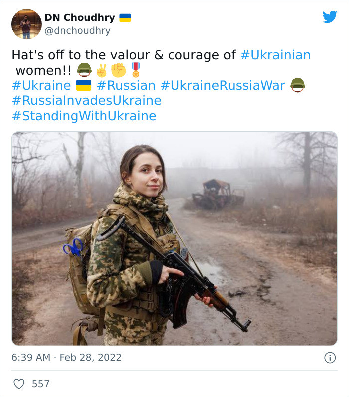 25. Ukrainian women are up in arms defending their homeland