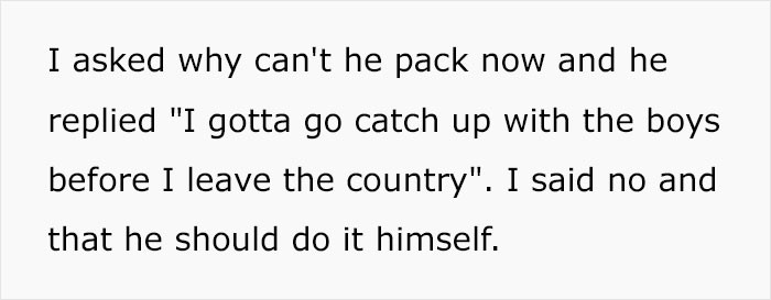 He Chose Not to Pack His Bags