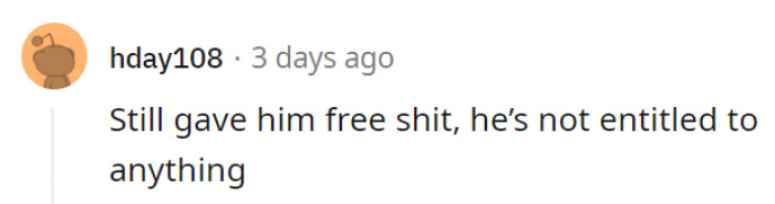 The Fact That He Has Given Something Is Enough for Some