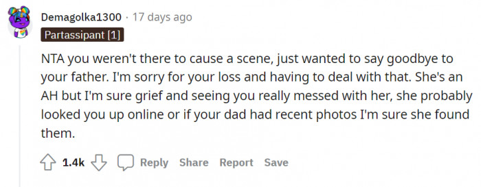 You had no intention of creating the drama; it's not your fault