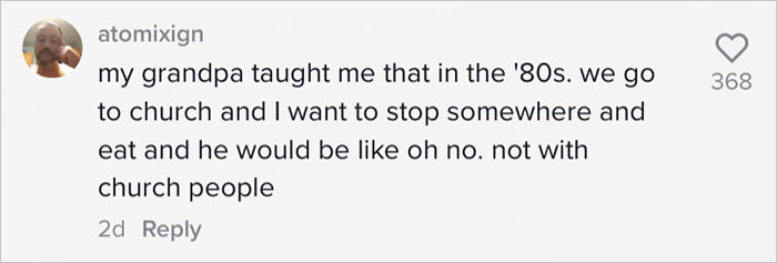 Well, at least even their fellow churchgoers know how the others can be.